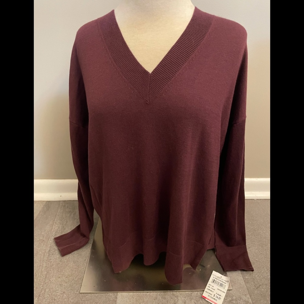 Chelsea28 burgundy sweater